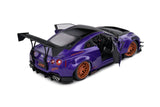 Nissan GT-R R35 Liberty Walk Body Kit Purple 1/18 SOLIDO S1805812