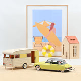 Citroën DS19 Yellow + Caravane Digue 1/18 NOREV 181762