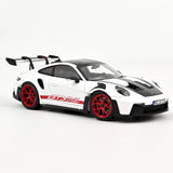 Porsche 911 GT3 RS Pack Weissach 2022 Blanc / Rouge 1/18 NOREV 187373